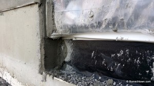 Haussockel Putz am Fenster