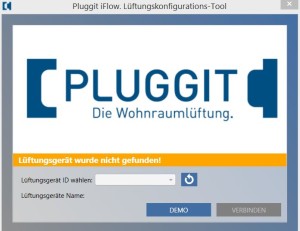 Start der Lüftungsanlage Pluggit AP310