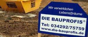 Werbeschild der Bauprofis aus Beucha